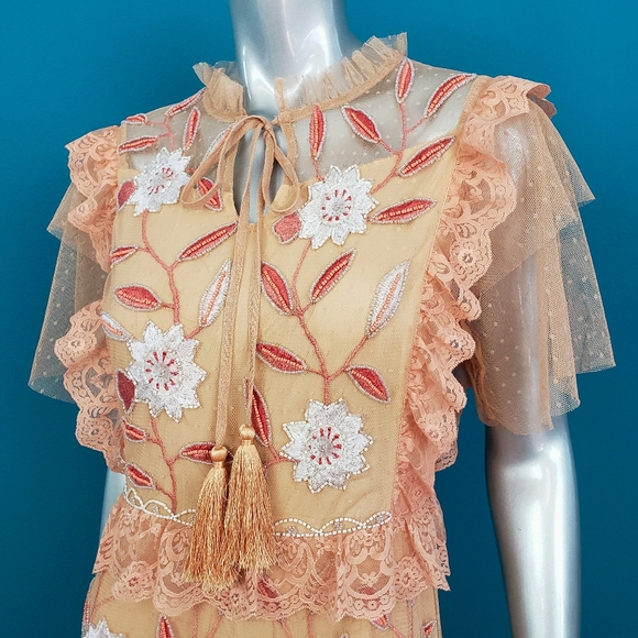 🆕️ 🎬💐 FROCK & FRILL Tiered Floral Maxi Dress // (NWT) - Picture 2 of 10